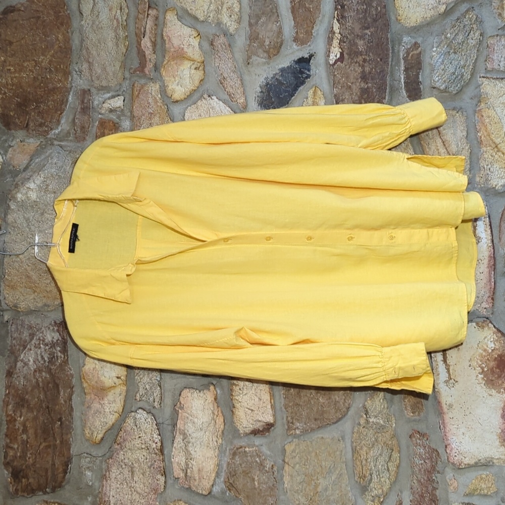 Banana Republic Yellow Button-Up